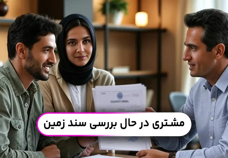 مشتری در حال بررسی خرید زمین گیلان