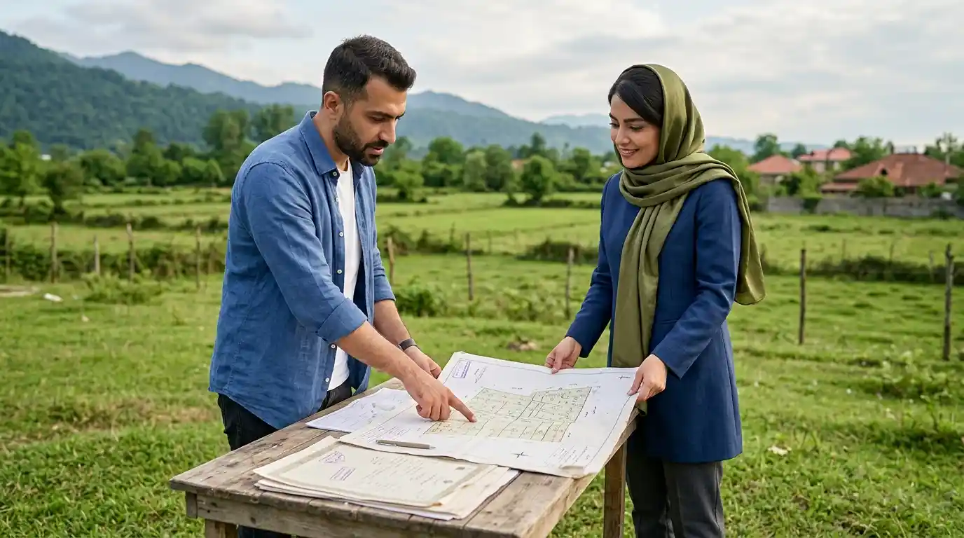 بررسی استعلامات قانونی و سند زمین در چاف و چمخاله